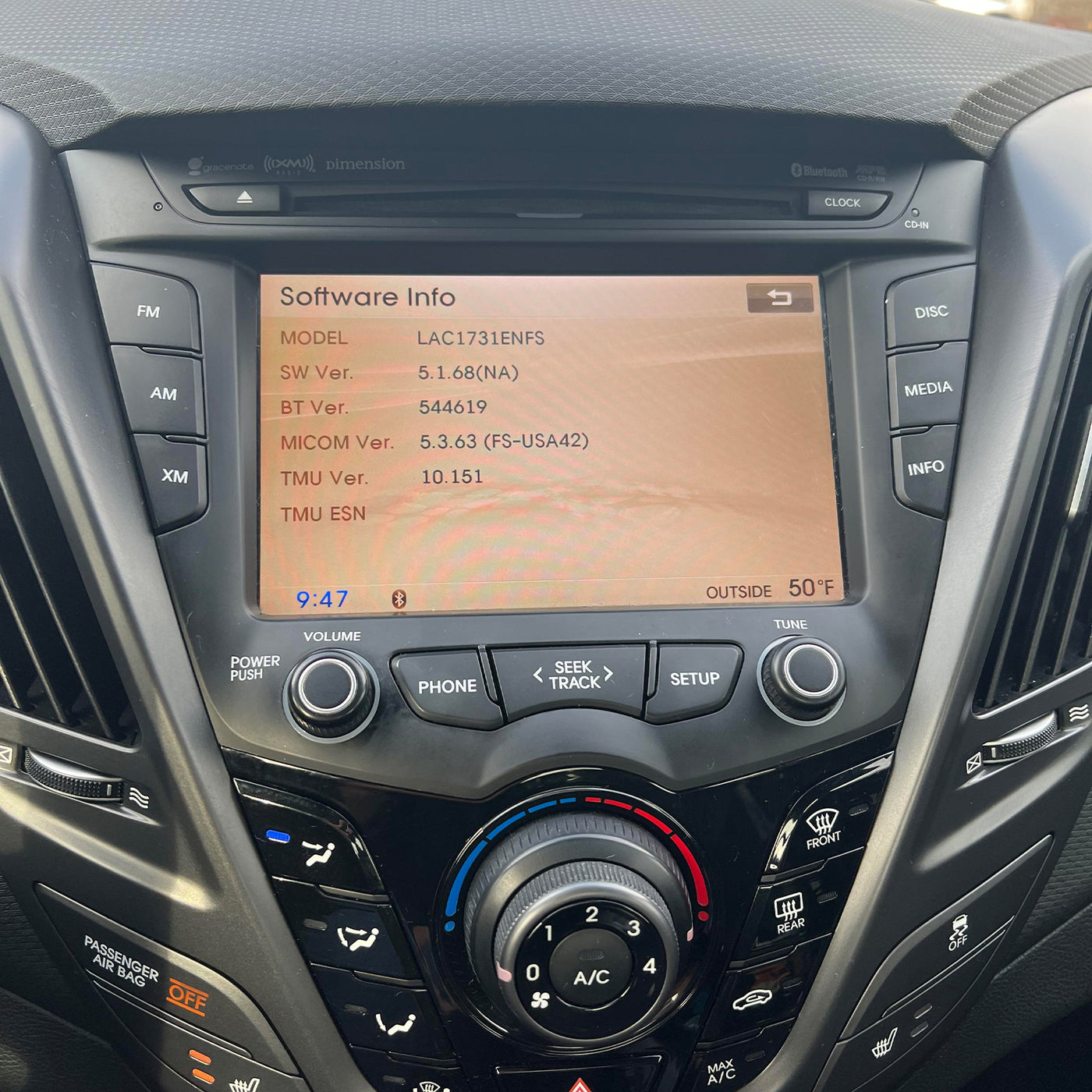 2015-2017 Hyundai Veloster Radio Receiver