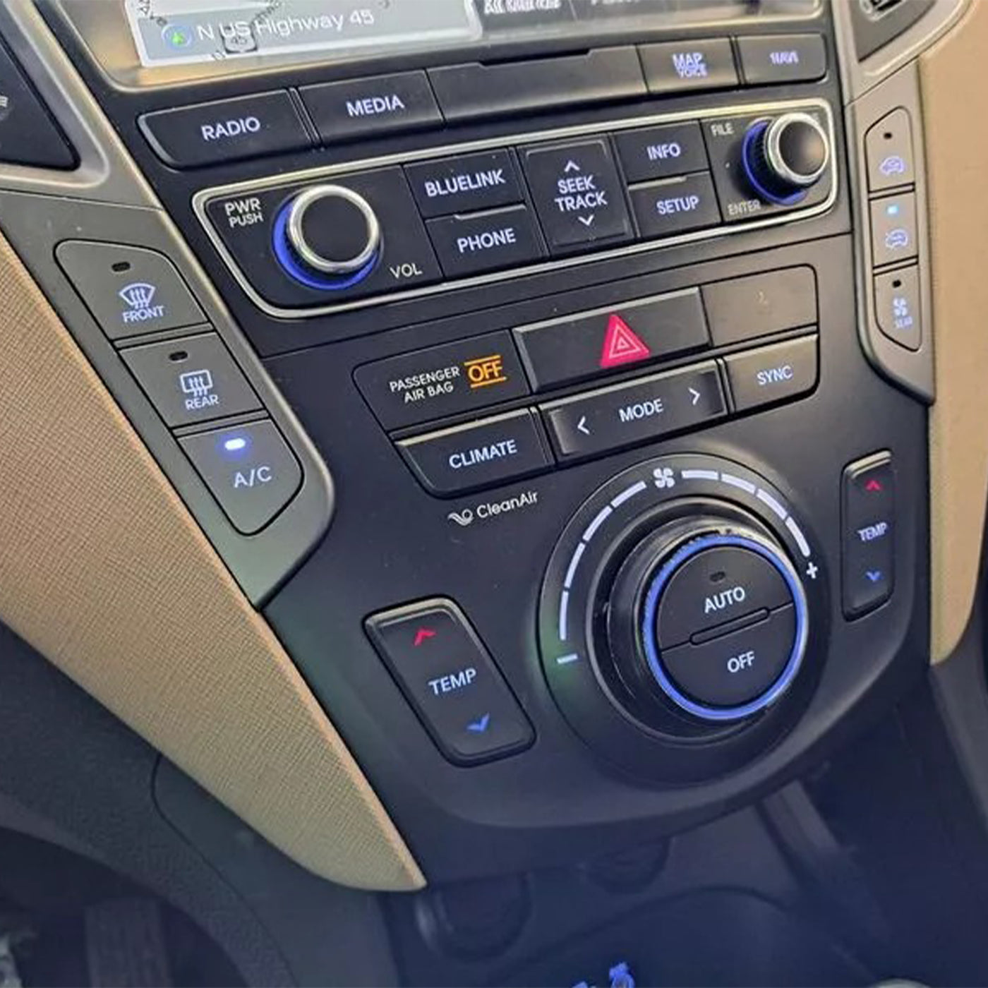 2017-2019 Hyundai Santa Fe Climate Control